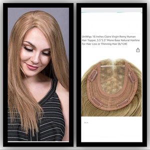 Uniwigs Clair topper NWT NEVER WORN COLOR 8-12 5 1/2 X 5 1/2 mono base w/ lace